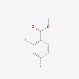 Methyl 4-fluoro-2-iodobenzoate chemical structure (CAS 1261678-05-0)