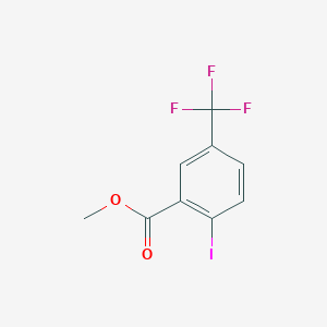 Methyl 2-iodo-5-(trifluoromethyl)benzoate chemical structure (CAS 1261678-48-1)