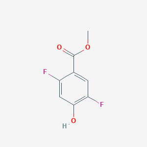 Methyl 2,5-difluoro-4-hydroxybenzoate chemical structure (CAS 1261684-74-5)