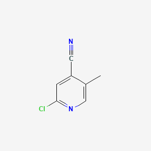 2-Chloro-5-methylisonicotinonitrile chemical structure (CAS 1261685-10-2)
