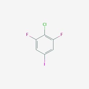 4-Chloro-3,5-difluoroiodobenzene chemical structure (CAS 1261685-21-5)