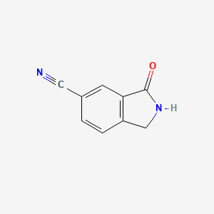 3-Oxoisoindoline-5-carbonitrile chemical structure (CAS 1261726-80-0)