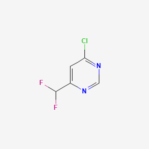 4-Chloro-6-(difluoromethyl)pyrimidine chemical structure (CAS 1261737-05-6)