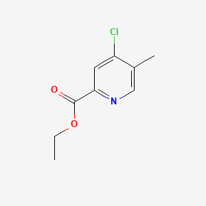 Ethyl 4-chloro-5-methylpicolinate chemical structure (CAS 1261739-13-2)