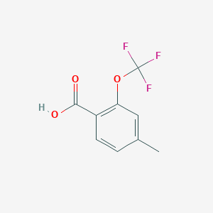 4-Methyl-2-(trifluoromethoxy)benzoic acid chemical structure (CAS 1261747-62-9)
