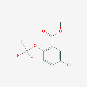 Methyl 5-chloro-2-(trifluoromethoxy)benzoate chemical structure (CAS 1261753-05-2)