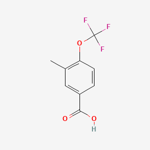 3-Methyl-4-(trifluoromethoxy)benzoic acid chemical structure (CAS 1261753-62-1)
