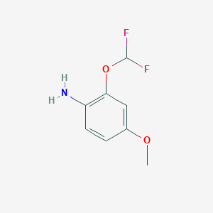 2-(Difluoromethoxy)-4-methoxyaniline chemical structure (CAS 1261775-01-2)