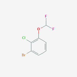 1-Bromo-2-chloro-3-(difluoromethoxy)benzene chemical structure (CAS 1261775-67-0)
