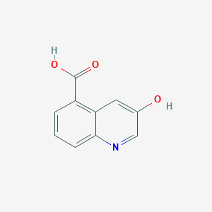 3-Hydroxyquinoline-5-carboxylic acid chemical structure (CAS 1261784-25-1)