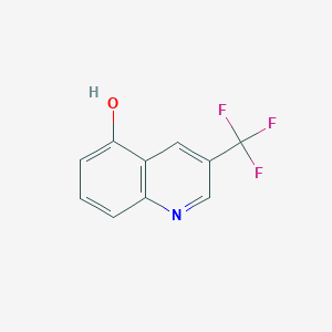 3-(Trifluoromethyl)quinolin-5-ol chemical structure (CAS 1261803-34-2)