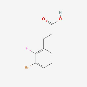 3-(3-Bromo-2-fluorophenyl)propanoic acid chemical structure (CAS 1261814-91-8)