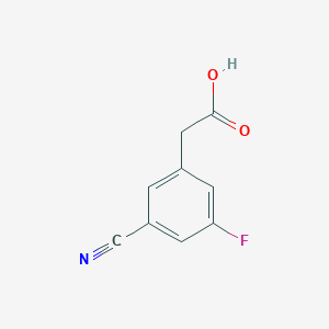 2-(3-Cyano-5-fluorophenyl)acetic acid chemical structure (CAS 1261823-51-1)