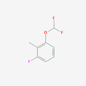 1-(Difluoromethoxy)-3-iodo-2-methylbenzene chemical structure (CAS 1261825-62-0)