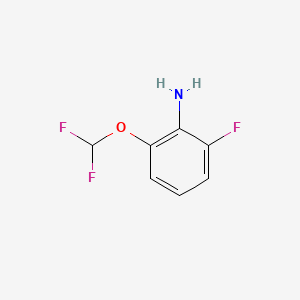 2-(Difluoromethoxy)-6-fluoroaniline chemical structure (CAS 1261839-70-6)