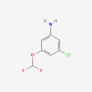 3-Chloro-5-(difluoromethoxy)aniline chemical structure (CAS 1261849-95-9)