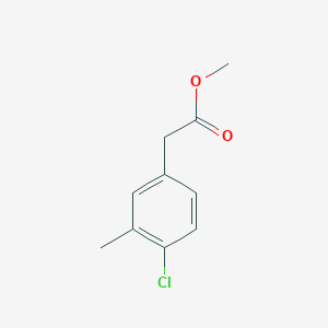 Methyl 2-(4-chloro-3-methylphenyl)acetate chemical structure (CAS 1261851-89-1)
