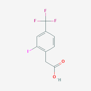 2-(2-Iodo-4-(trifluoromethyl)phenyl)acetic acid chemical structure (CAS 1261854-04-9)
