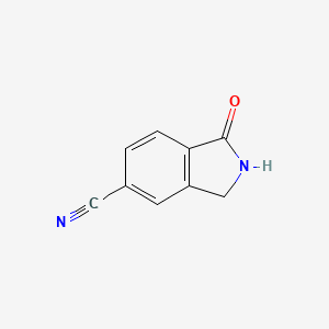 1-Oxoisoindoline-5-carbonitrile chemical structure (CAS 1261869-76-4)