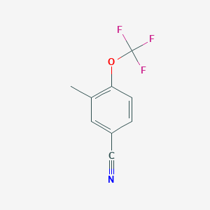 3-Methyl-4-(trifluoromethoxy)benzonitrile chemical structure (CAS 1261874-46-7)