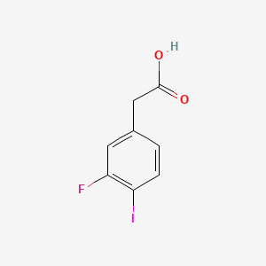 2-(3-Fluoro-4-iodophenyl)acetic acid chemical structure (CAS 1261874-58-1)
