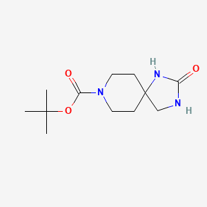 tert-Butyl 2-oxo-1,3,8-triazaspiro[4.5]decane-8-carboxylate chemical structure (CAS 1262047-43-7)