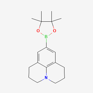 9-(4,4,5,5-Tetramethyl-1,3,2-dioxaborolan-2-yl)-1,2,3,5,6,7-hexahydropyrido[3,2,1-ij]quinoline chemical structure (CAS 1262331-13-4)