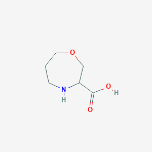 1,4-Oxazepane-3-carboxylic acid chemical structure (CAS 1262407-75-9)