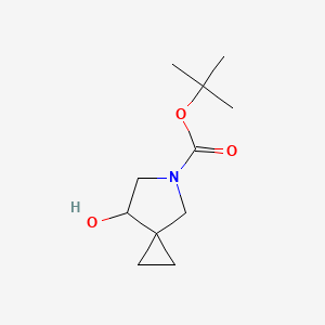 tert-Butyl 7-hydroxy-5-azaspiro[2.4]heptane-5-carboxylate chemical structure (CAS 1262407-85-1)