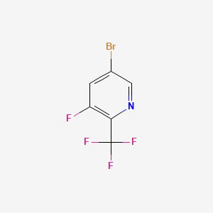 5-Bromo-3-fluoro-2-(trifluoromethyl)pyridine chemical structure (CAS 1262412-30-5)