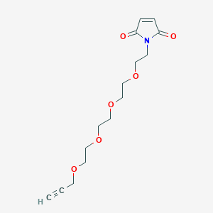 1-(3,6,9,12-Tetraoxapentadec-14-yn-1-yl)-1H-pyrrole-2,5-dione chemical structure (CAS 1262681-30-0)