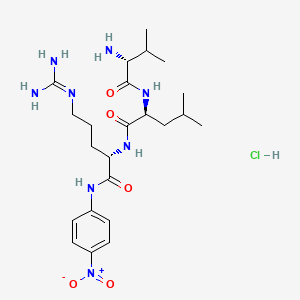 (S)-2-((R)-2-Amino-3-methylbutanamido)-N-((S)-5-guanidino-1-((4-nitrophenyl)amino)-1-oxopentan-2-yl)-4-methylpentanamide hydrochloride chemical structure (CAS 1262750-87-7)
