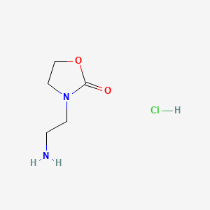 3-(2-Aminoethyl)oxazolidin-2-one hydrochloride chemical structure (CAS 1262773-49-8)