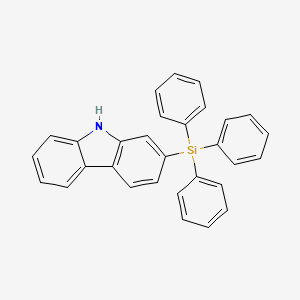 2-(Triphenylsilyl)-9H-carbazole chemical structure (CAS 1262866-95-4)