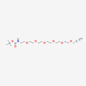 T-Boc-n-amido-peg6-propargyl chemical structure (CAS 1262991-52-5)
