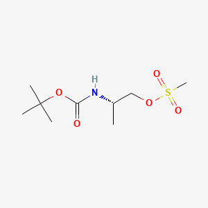 (S)-2-((tert-Butoxycarbonyl)amino)propyl methanesulfonate chemical structure (CAS 126301-16-4)