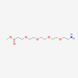 Methyl 1-amino-3,6,9,12-tetraoxapentadecan-15-oate chemical structure (CAS 1263044-69-4)