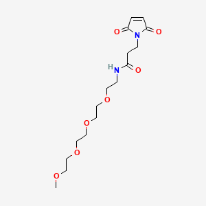 3-(2,5-Dioxo-2,5-dihydro-1H-pyrrol-1-yl)-N-(2,5,8,11-tetraoxatridecan-13-yl)propanamide chemical structure (CAS 1263044-81-0)