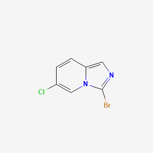 3-Bromo-6-chloroimidazo[1,5-a]pyridine chemical structure (CAS 1263057-14-2)