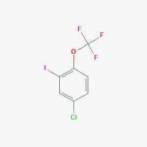 4-Chloro-2-iodo-1-(trifluoromethoxy)benzene chemical structure (CAS 1263057-94-8)