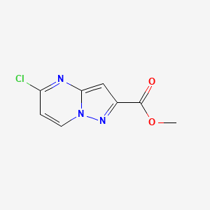 Methyl 5-chloropyrazolo[1,5-a]pyrimidine-2-carboxylate chemical structure (CAS 1263059-26-2)