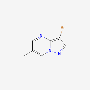 3-Bromo-6-methylpyrazolo[1,5-a]pyrimidine chemical structure (CAS 1263060-64-5)