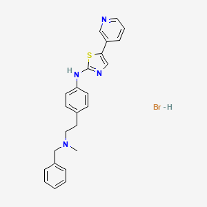 N-(4-(2-(Benzyl(methyl)amino)ethyl)phenyl)-5-(pyridin-3-yl)thiazol-2-amine hydrobromide chemical structure (CAS 1263068-83-2)