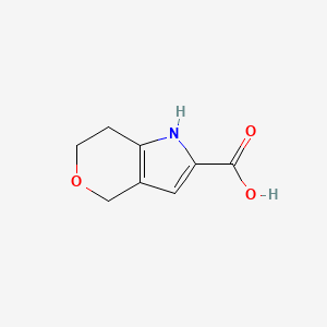 1,4,6,7-Tetrahydropyrano[4,3-b]pyrrole-2-carboxylic acid chemical structure (CAS 1263083-03-9)