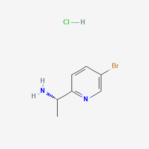 (S)-1-(5-Bromopyridin-2-yl)ethanamine hydrochloride chemical structure (CAS 1263094-16-1)