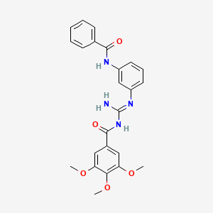 N-(N-(3-Benzamidophenyl)carbamimidoyl)-3,4,5-trimethoxybenzamide chemical structure (CAS 1263131-83-4)