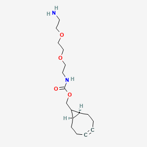rel-((1R,8S,9s)-Bicyclo[6.1.0]non-4-yn-9-yl)methyl (2-(2-(2-aminoethoxy)ethoxy)ethyl)carbamate chemical structure (CAS 1263166-93-3)