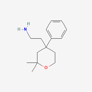 2-(2,2-Dimethyl-4-phenyltetrahydro-2H-pyran-4-yl)ethanamine chemical structure (CAS 126317-99-5)