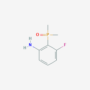 (2-Amino-6-fluorophenyl)dimethylphosphine oxide chemical structure (CAS 1263179-29-8)