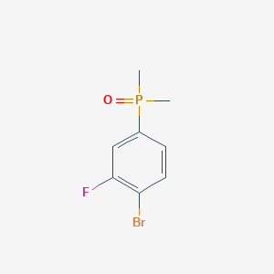 (4-Bromo-3-fluorophenyl)dimethylphosphine oxide chemical structure (CAS 1263180-47-7)